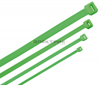 Хомут-стяжка для кабеля 4.8х350мм нейлоновый зеленый (уп.100шт) ITK