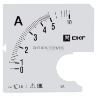 Шкала сменная для амперметра A961 5/5А-1.5 PROxima EKF