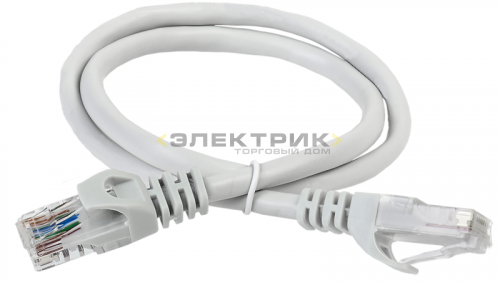 Коммутационный шнур (патч-корд) кат.6 UTP PVC 10м серый ITK