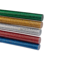 Клеевые стержни d11.3мм L270мм цветные с блестками (уп.10шт) REXANT