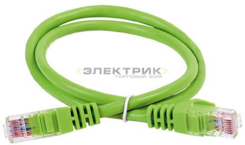 Коммутационный шнур (патч-корд) кат.5е UTP LSZH 5м зеленый ITK