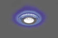 Светильник светодиодный встраиваемый AL2330 с синей LED подсветкой 6Вт 4000K 480Лм 102х28мм IP20 FER
