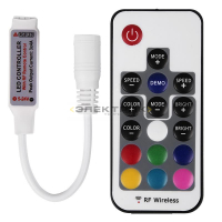 Контроллер мини для светодиодной ленты RGB 72-144Вт 12-24В с радио-пультом 17 кнопок Neon-Night