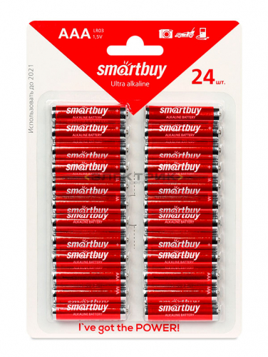 Батарейка алкалиновая LR03/24B (блистер 24шт, цена за 1шт) Smartbuy