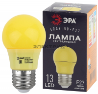 Лампа светодиодная желтая STD FR A50 3Вт Е27 50х90мм ЭРА