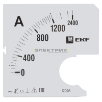 Шкала сменная для амперметра A721 1200/5А-1.5 PROxima EKF