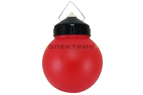 Светильник НСП 03-60-027 шар пластик красный 60Вт Е27 150х240мм IP44 (кратно 25шт) TDM