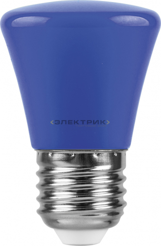 Лампа светодиодная колокольчик синяя LB-372 FR С45 1Вт Е27 45х70мм FERON