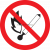 Самоклеящаяся этикетка d180мм "Запрещается пользоваться открытым огнем и курить" IEK