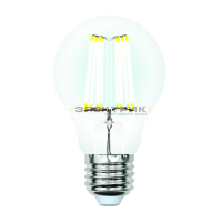 Лампа светодиодная диммируемая филаментная FL CL A60 7Вт Е27 3000К 630Лм 60х102мм Uniel