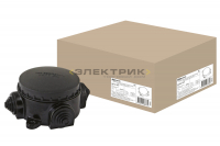 Коробка электромонтажная ОП КЭМ 1-10-3М D72мм 3-х рожковая карболит IP44 TDM