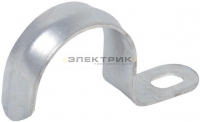 Скоба металлическая однолапковая d25-26мм (уп.10 шт) IEK