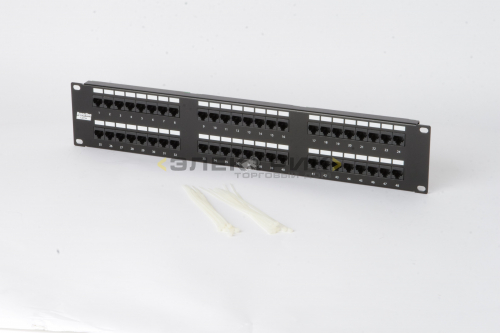 Патч-панель PPHD-19-48-8P8C-C5e-110D 19" 1U 48 портов RJ45 кат. 5e Dual IDC Hyperline