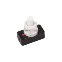 Выключатель-кнопка 250В 1А (2с) белая для настольной лампы REXANT