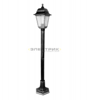 Светильник столб садово-парковый НТУ четырехгранный Оскар4 1м черный серебро Camelion