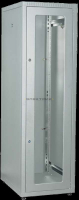 Шкаф сетевой LINEA E 47U 600х600мм стеклянная передняя дверь задняя металлическая серый ITK