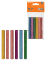 Клеевые стержни универсальные цветные с блестками 11мм x 100мм (уп.6шт) "Алмаз" TDM