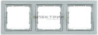 Рамка трехместная универсальная серебро Q1 РУ-3-БС BOLERO IEK