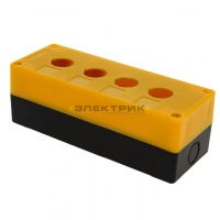 Корпус КП-104 4 кнопки желтый PROxima EKF