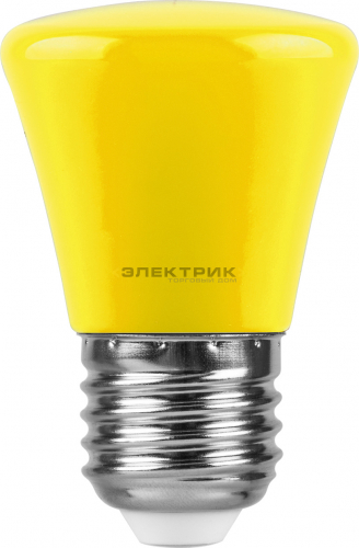 Лампа светодиодная колокольчик желтая LB-372 FR С45 1Вт Е27 45х70мм FERON