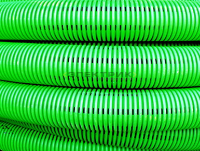 Труба гофрированная двустенная дренажная ПНД d90мм без фильтра зеленая (уп.50м) DKC
