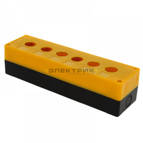 Корпус КП106 6 кнопок пластиковый желтый PROxima EKF