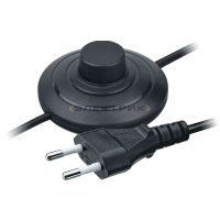 Шнур с выключателем напольным черный 1,7м 2х0,5мм Navigator
