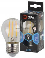 Лампа светодиодная филаментная F-LED FL CL G45 7Вт Е27 4000К 910Лм 45х72мм ЭРА