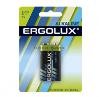 Элемент питания крона 6LR61 9В Alkaline (блистер 1шт) Ergolux