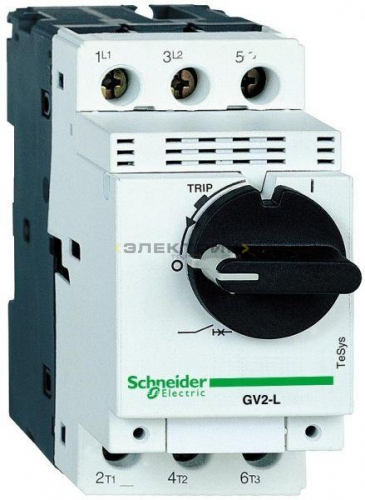 Выключатель автоматический для защиты двигателя GV2L 6,3А TeSys GV2 Schneider Electric