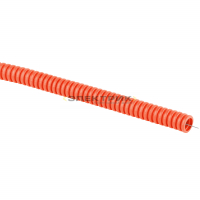 Труба гофрированная ПНД легкая d16мм с протяжкой оранжевая (уп.100м) ЭРА