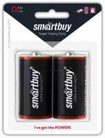 Батарейка солевая R20/2B (блистер 2шт, цена за 1шт) Smartbuy