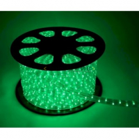 Шнур светодиодный дюралайт постоянного свечения зеленый 2Вт 220В 1.6Вт/м d13мм (уп.100м) IP44 КОСМОС