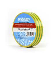 Изолента ПВХ 0,18х19мм 20м желто-зеленая (кратно 10шт) Smartbuy