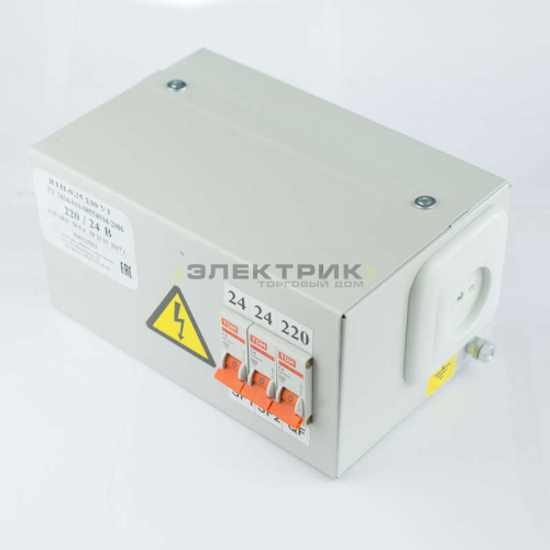 Ящик с понижающим трансформатором ЯТП-0,4 220/36В 3 автомата IP31 Кострома