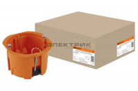 Коробка установочная СП D65х45мм саморезы пластиковые лапки оранжевая IP20 TDM