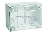 Коробка распределительная ОП 380х300х120мм 12 кабельных вводов прозрачная IP56 DKC