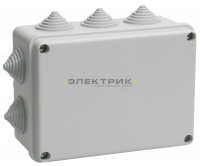 Коробка КМ41242 распаячная ОП 150х110х70мм IP55 (RAL7035, 10 гермовводов) IEK