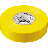 Изолента ПВХ 19мм 20м желтая NIT-A19-20/Y Navigator