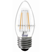 Лампа светодиодная филаментная FL CL C35 7Вт Е27 4500К 510Лм 35х96мм GENERAL