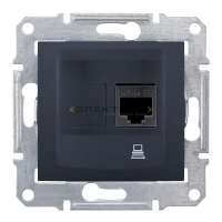 Механизм розетки компьютерной RJ45 CAT.5E STP графит SEDNA Schneider Electric