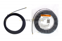 Нейлоновая кабельная протяжка НКП диаметр 4мм длина 20м с наконечниками черная TDM