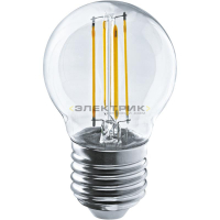 Лампа светодиодная филаментная FL CL G45 8Вт Е27 2700К 800Лм 45х78мм ОНЛАЙТ
