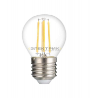 Лампа светодиодная филаментная PLED OMNI FL FR G45 8Вт Е27 3000К 720Лм 45х90мм JazzWay