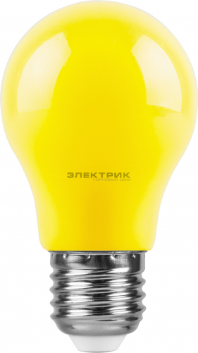 Лампа светодиодная желтая LB-375 FR А50 3Вт Е27 50х91мм FERON