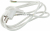 Шнур сетевой с вилкой 2м с заземлением ПВС 3х0.75мм2 белый ЭРА