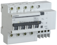 Выключатель автоматический дифференциального тока АД14 4P 50А 30мА тип AC 4.5кА хар-ка C GENERICA IE