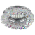 Светильник декоративный круглый с мелкими хрусталиками DK16 CH/PR хром/перламутровый 50Вт GU5.3 IP20