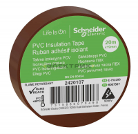 Изолента ПВХ 0,13х19мм 20м коричневая Schneider Electric