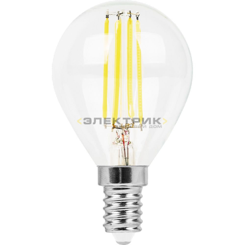 Лампа светодиодная филаментная LB-511 FL CL G45 11Вт Е14 2700К 950Лм 45х75мм FERON